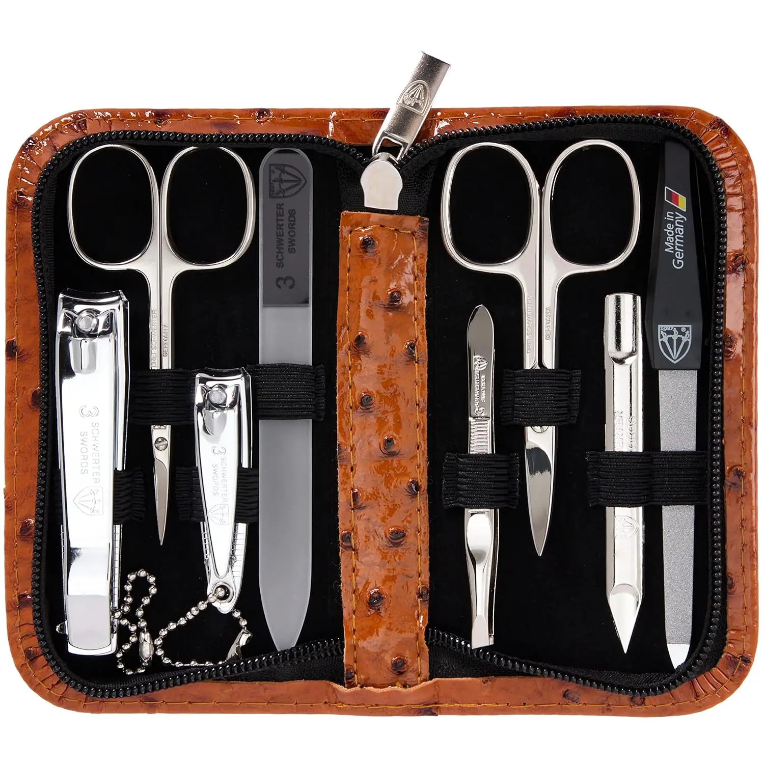 

Premium 8-Piece Manicure Pedicure Kit Set with Synthetic Leather Case, Made in Germany