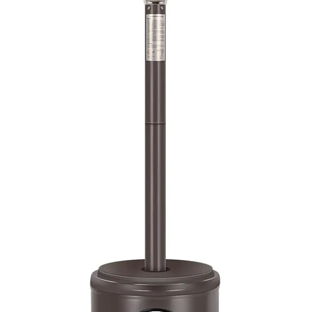 

Коричневый обогреватель для патио на открытом воздухе, 50 000 БТЕ, песочница, настольный стиль, двухслойная горелка из нержавеющей стали, колеса, защита от опрокидывания