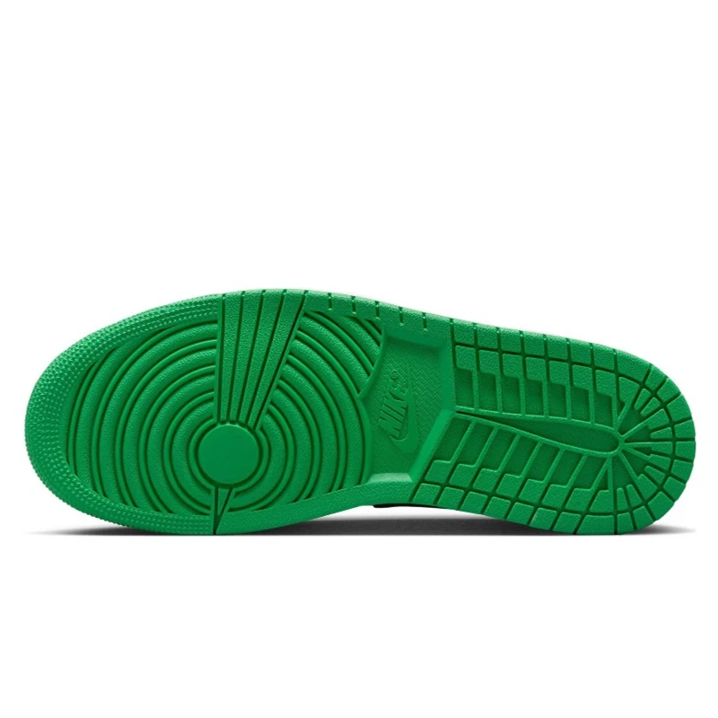 Nike-zapatillas de baloncesto Air Jordan 1 para hombre y mujer, zapatos clásicos de cuero verde de la suerte, cómodos, deportivos, informales, para monopatín