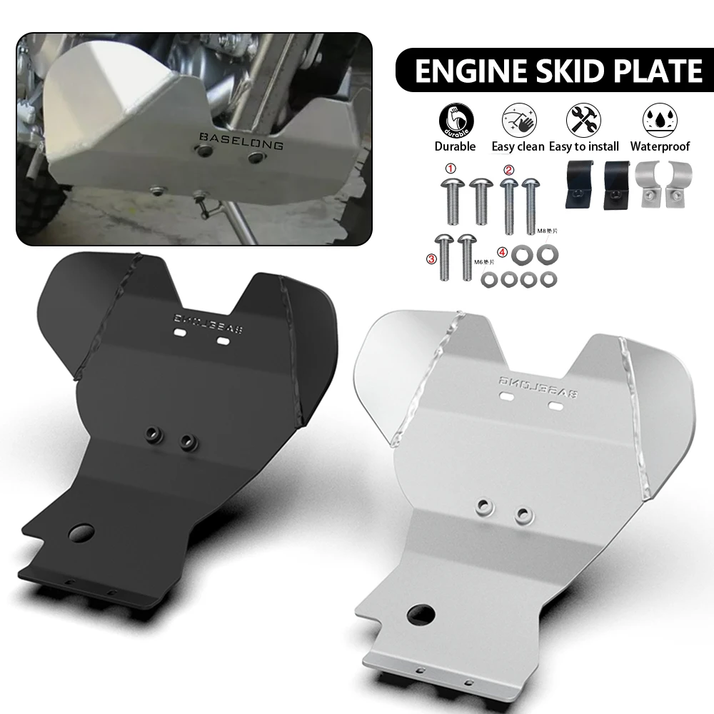 

For Kawasaki KLX250 KLX 250 250S 2006-2021 2020 2019 KLX250S Motorcycle Skid Plate Engine Protection Cover Chassis Under Guard