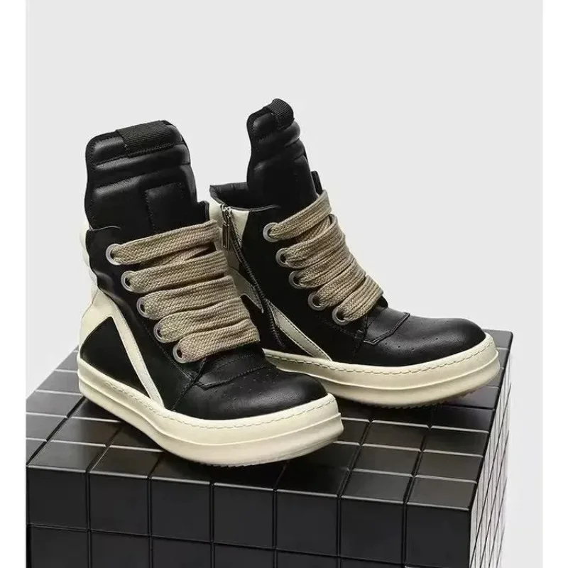 

Street Style Men's Boots Height Increasing Shoes Men Sneakers Man Luxury Design Boots Leather High Top Quality Shoes for Men