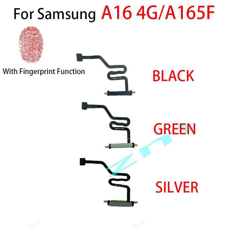 For Samsung Galaxy A06 4G A065F A16 5G A166P A165F Power ON OFFHome Button Side Key Fingerprint Touch lD FlexCable Repair Parts