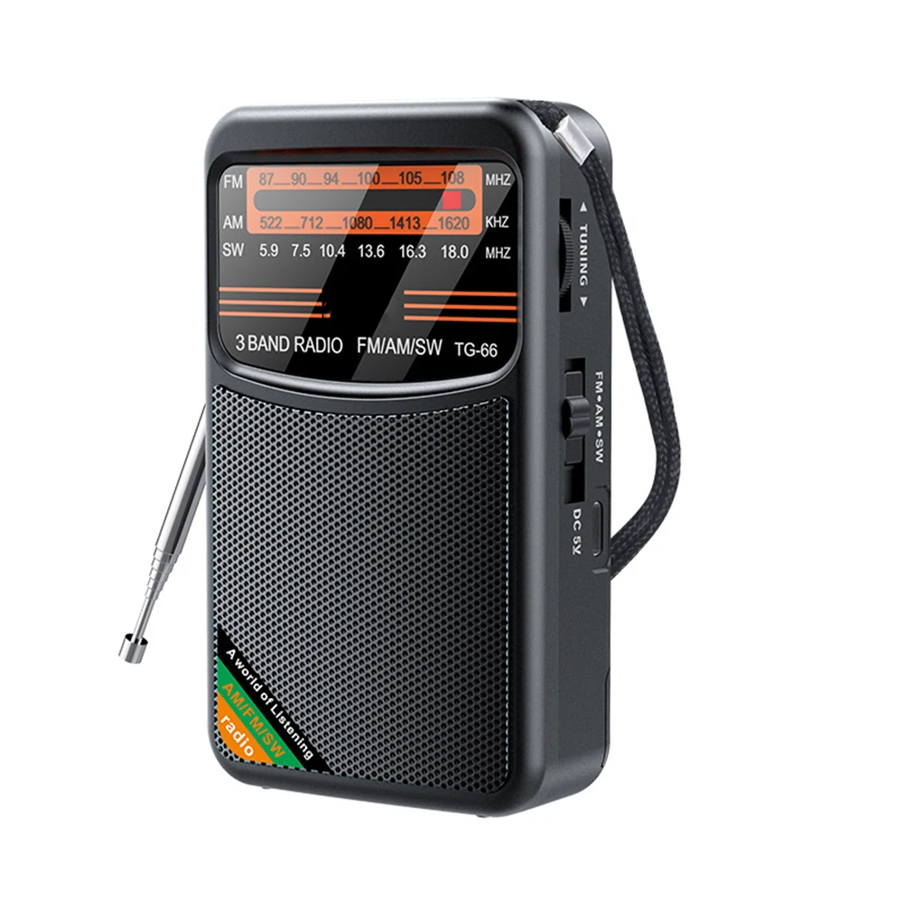 Pocket Handheld Radio: Rechargeable 1000mAh, Best Reception AMFMSW With 3W Pocket Handheld Radio Offers AM, FM, And SW Bands