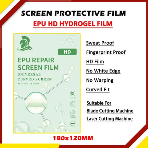 TPU Film MZ-036M 50pcs Matte Hydrogel HD Privacy Flexible Soft Front Screen Protector Frosted Sheet for Cutter Plotter Machine