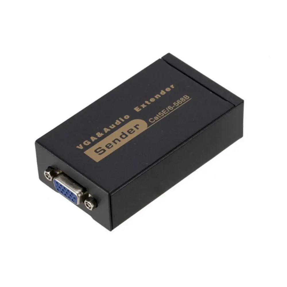 Przedłużacz VGA do RJ45 VGA 100M Video Audio Odbiornik i Nadajnik Cat5/6 VGA do RJ45 Przedłużacz 100M Wzmacniacz Sygnału Ethernet