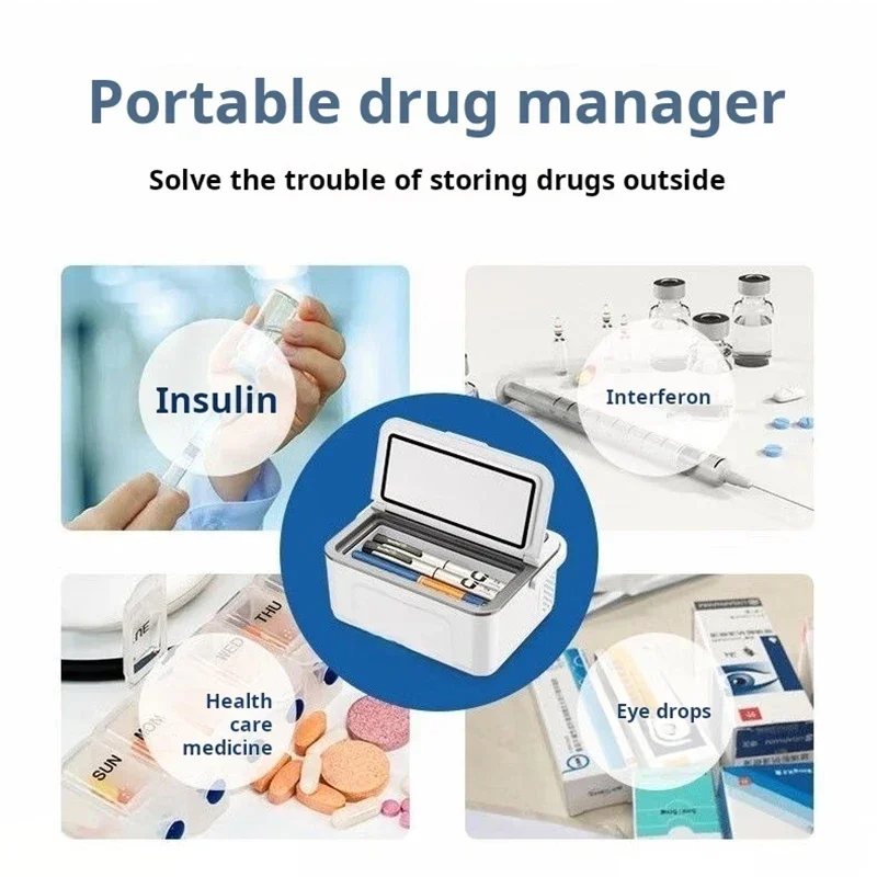 Portable Insulin Refrigerated Box Medicine Injection Refrigerated Constant Temperature Powerful Refrigeration Insulin Storagebox