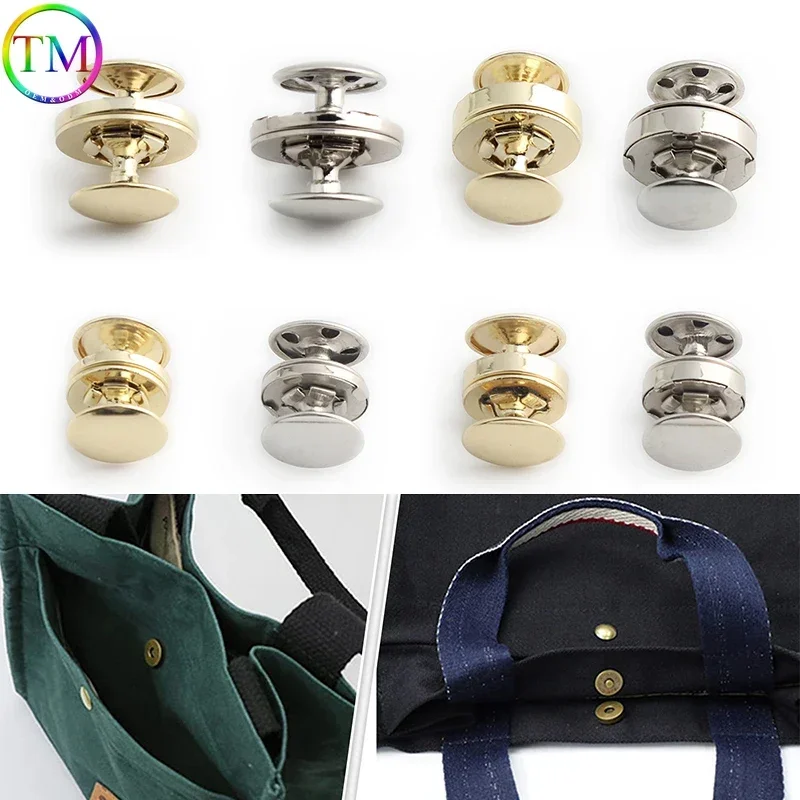 

10-100-200PCS 14/18mm Metal Double Rivet Magnetic Clasps Buttons For Bags Clothes Magnetic Rivet Stud Press Buckle Accessories