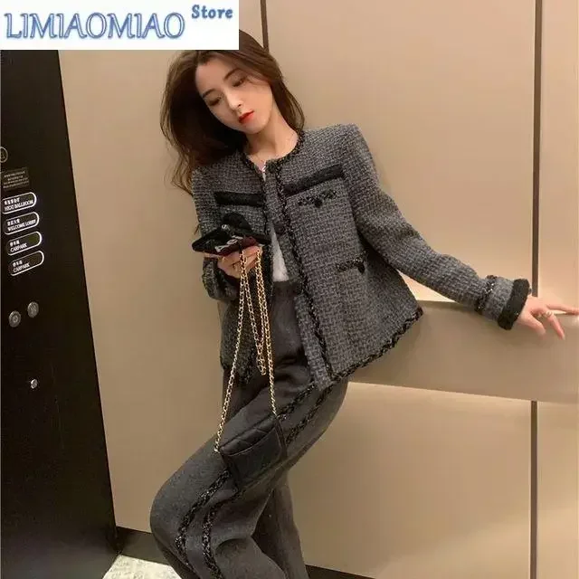 

Новый стиль, женский модный повседневный костюм, женский осенне-зимний высококлассный комплект из двух предметов для похудения и улучшения возраста