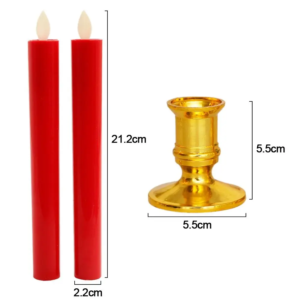 Creative LED Flameless Candles Lights Wedding Birthday Party Simulation Candles Lamp Long Electric Flickering Candlesticks