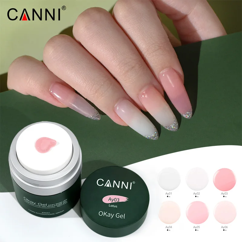 CANNI 30g Jelly Pink Rose Extension Gel Fast Builder Nail Gel Soak Off UV LED Construction Air  Pump Sculpture Gel Nail Varnish