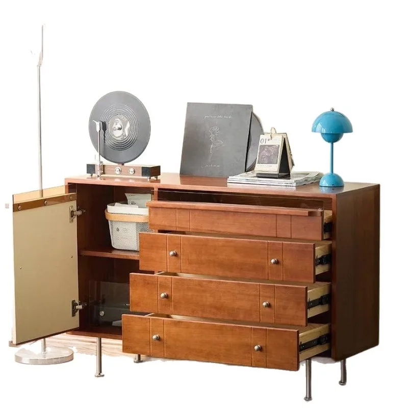 

chest retro color matching side cabinet storage living room locker home dining against the wall coffee end of the bed