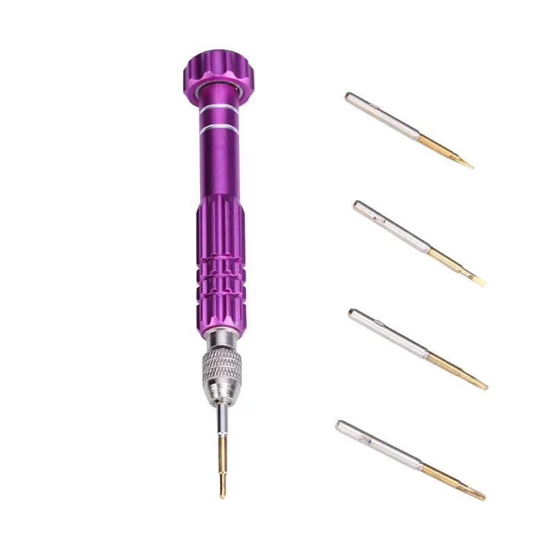 5 in 1 Precision Screwdriver Set with 4 Screw Bits for Phone Repair Multifunctional Hand Repair Tool for iPhone Drone PC