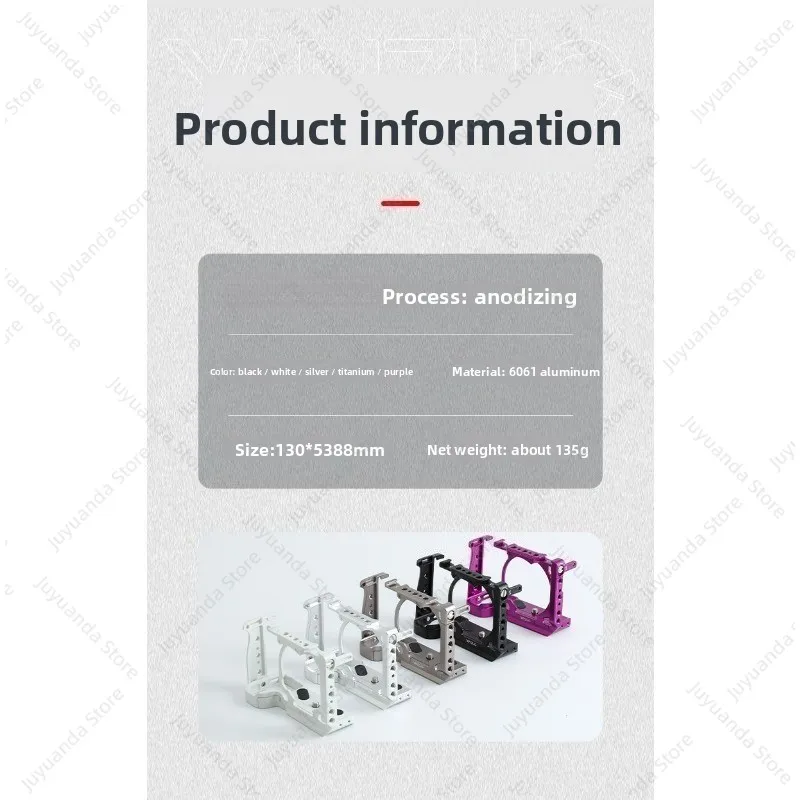 Camera Accessories, Extended Camera Cage Protection Frame with Quick Release Plate Stabilizer for  ZV-E10 II ZV-E10M2