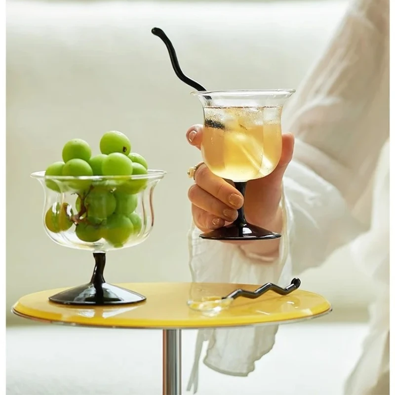 

Vintage Bell Flower Highball Glass Champagne Juice Cup Heat Resistant Single Layer round Shape Home Use Glass Cup