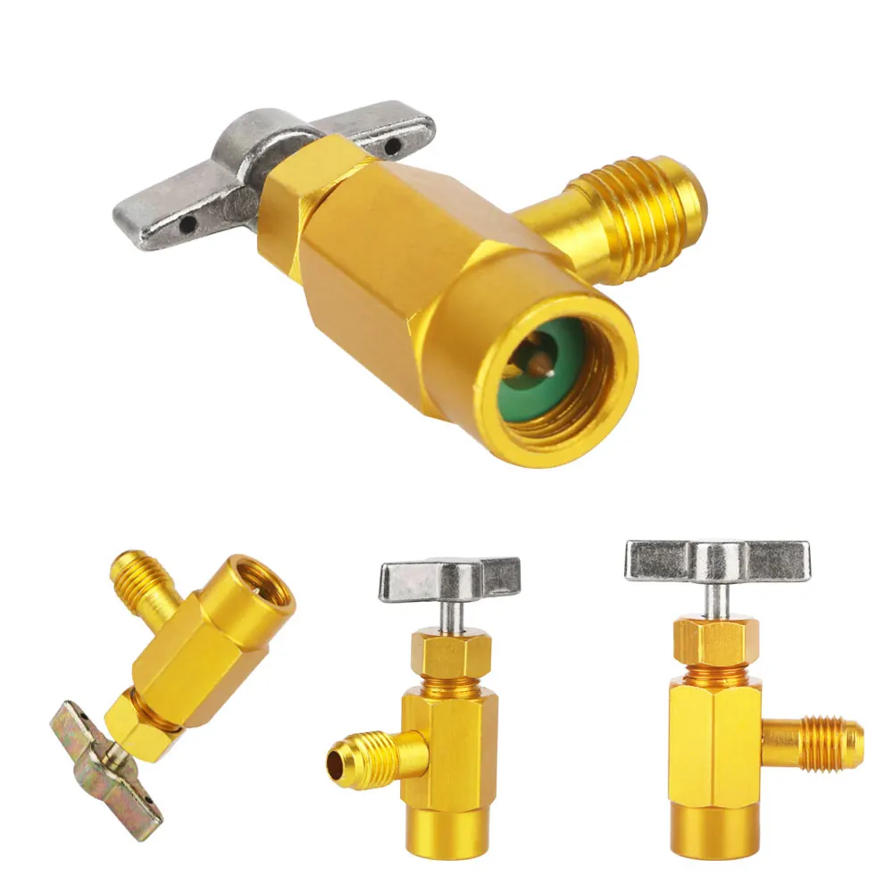 

Автомобильные аксессуары, емкость для дозирования с клапаном, 1/2 ACME, автомобильный Кондиционер, автомобильный адаптер для резьбы 1/4, зеркальный хладагент