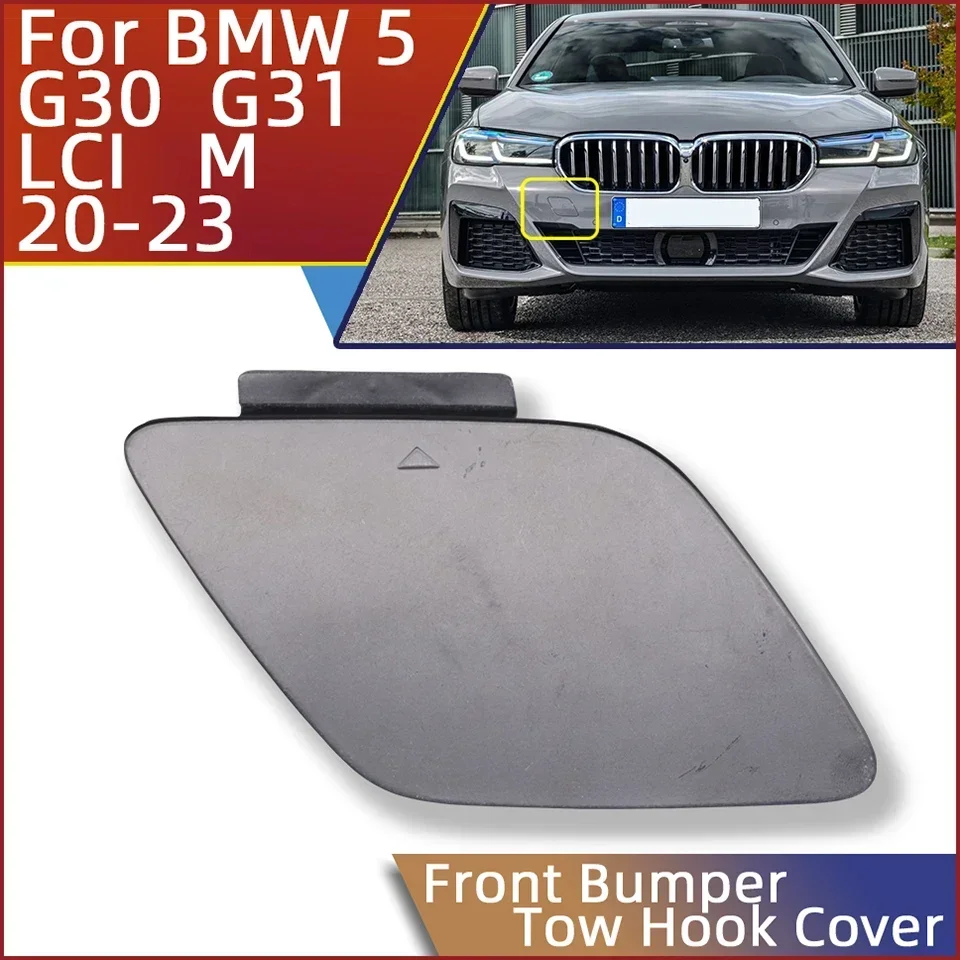 

Front Bumper Tow Hook Eye Trailer Cap For BMW Series 5 G30 G31 LCI M-Bumper 2020-2023 #51118052710 Towing Hauling Shell Lid Trim