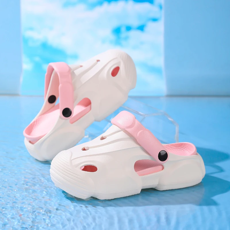 

Neat Appearance Kids Flat Sandals Summer Breathable Elegant Look Daily Rest Leisure Footwear
