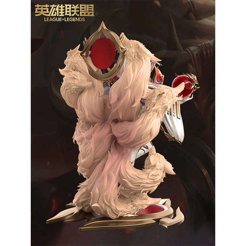 Original League of Legends Hall of Fame Faker Alliance Immortal Ahri Anime Figure 1/6 Statuette Collection Ornaments Model Toys