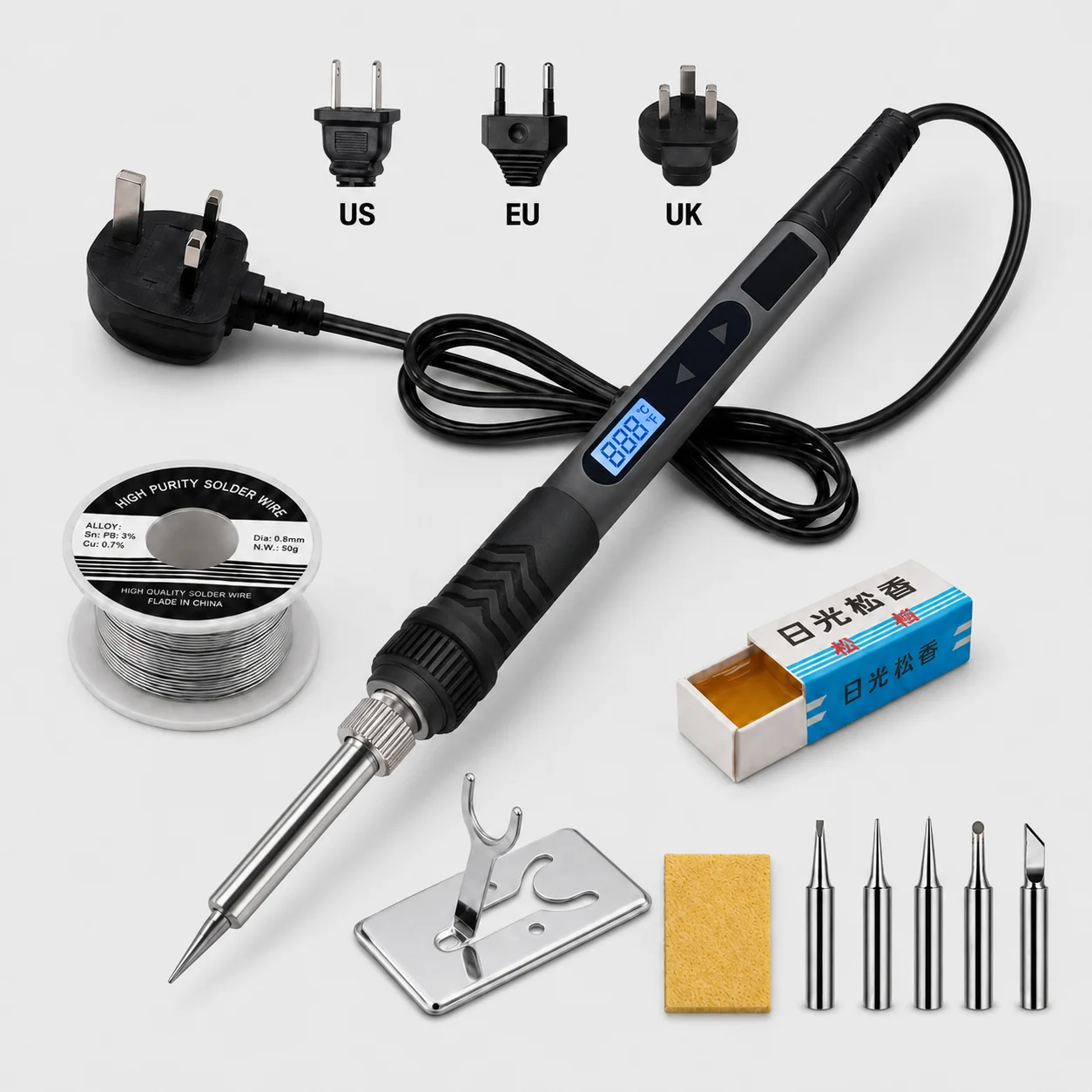 Diy Electronics Uk - Паяльник цифровой 90 Вт с ЖК-дисплеем