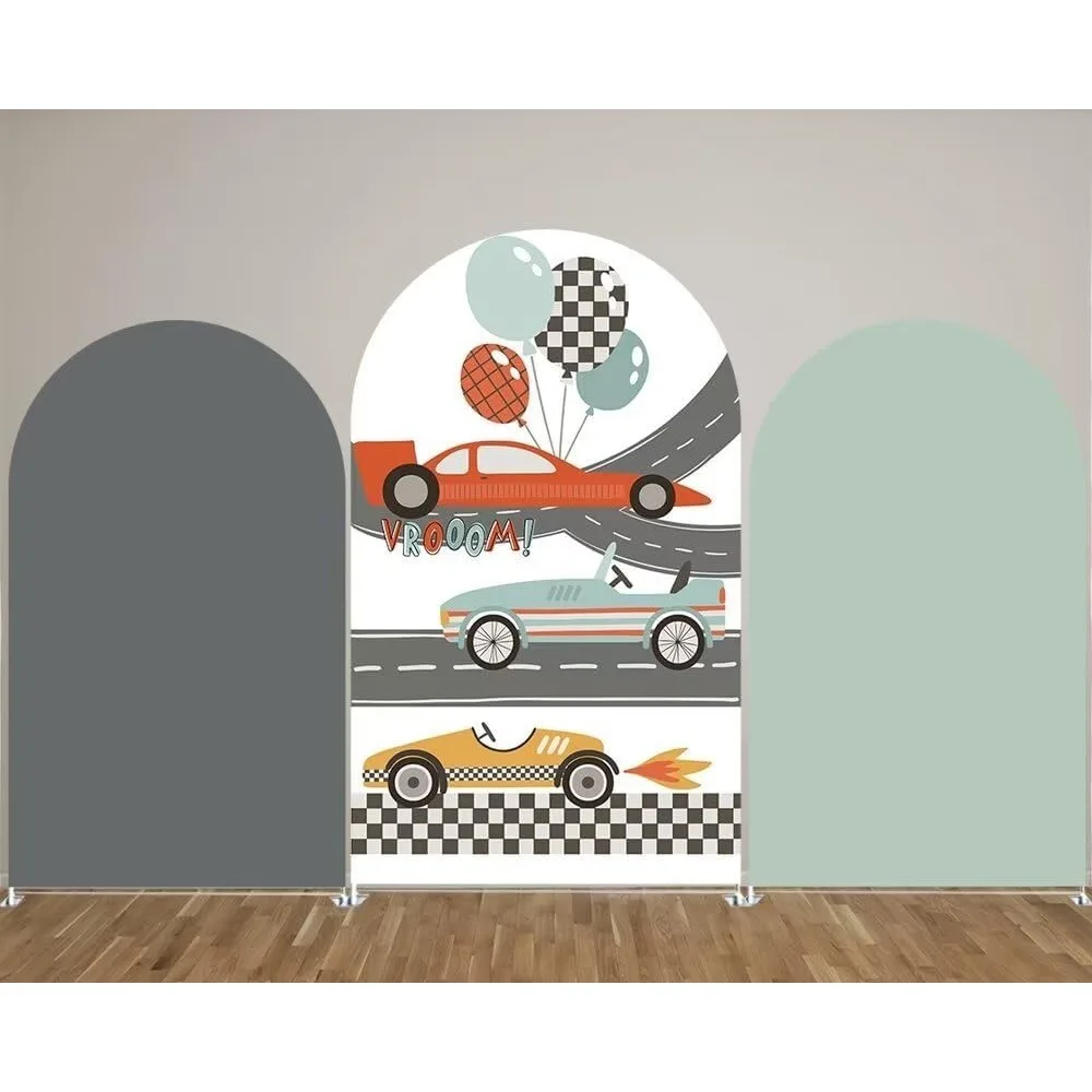 

Фон для фотосессии Mocsicka: гоночный автомобиль, арка, мультяшные машинки, воздушные шары, для детей, мальчиков, на 1-й день рождения, для вечеринки в честь рождения ребенка, реквизит для студии