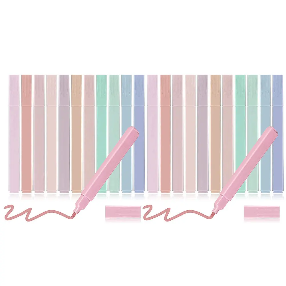 

24Pcs Compact Double-Ended Highlighter Pens Eye-Catching Fluorescent Colors for Note-Taking Diary Writing School Office