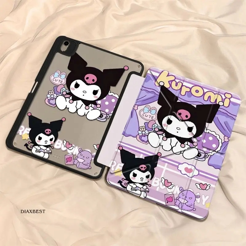 

Kawaii Case For Xiaomi Pad 7 7Pro 6 6Pro 5 5Pro 11 Inch Cartoon Kuromi Y-Folding With Pen Holder Acrylic Fall-Proof Cover