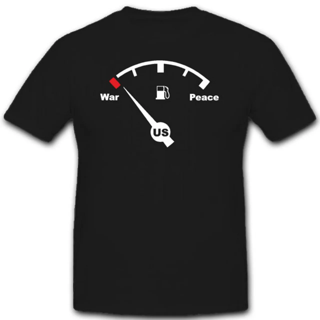 Funny Design Iraq Conflicts Invansion Oil Gauge Point To War T-Shirt. Summer Cotton O-Neck Short Sleeve Mens T Shirt New S-3XL