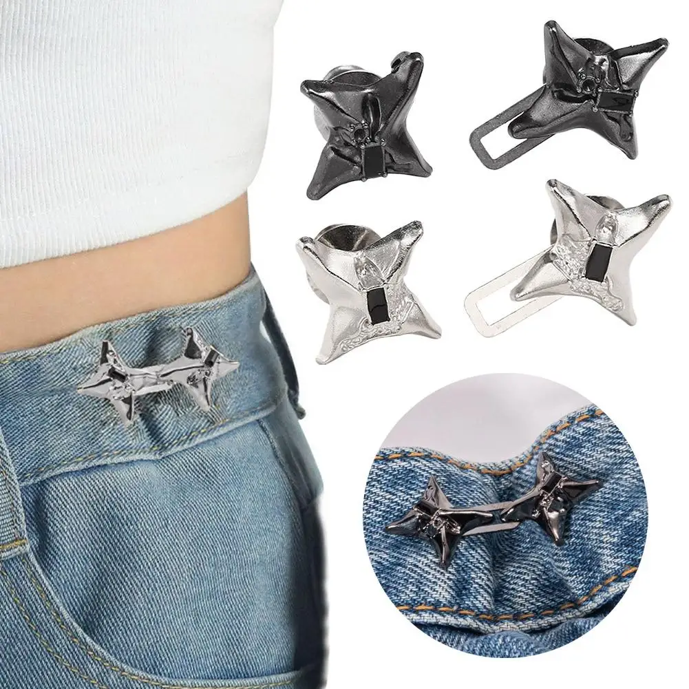 

Temperament Four Pointed Star Waist Tightening Tool, Buckle Jeans, Fashionable Adjustable Waist Fixed Waist Buckle, G5C0