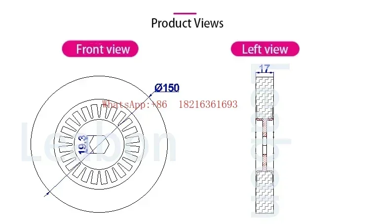 2026GOOD Polishing Wheel Woodworking Tools Edge Banding Machine Accessories Polishing Wheel 150/120 * HEX 19 * 10 20mm