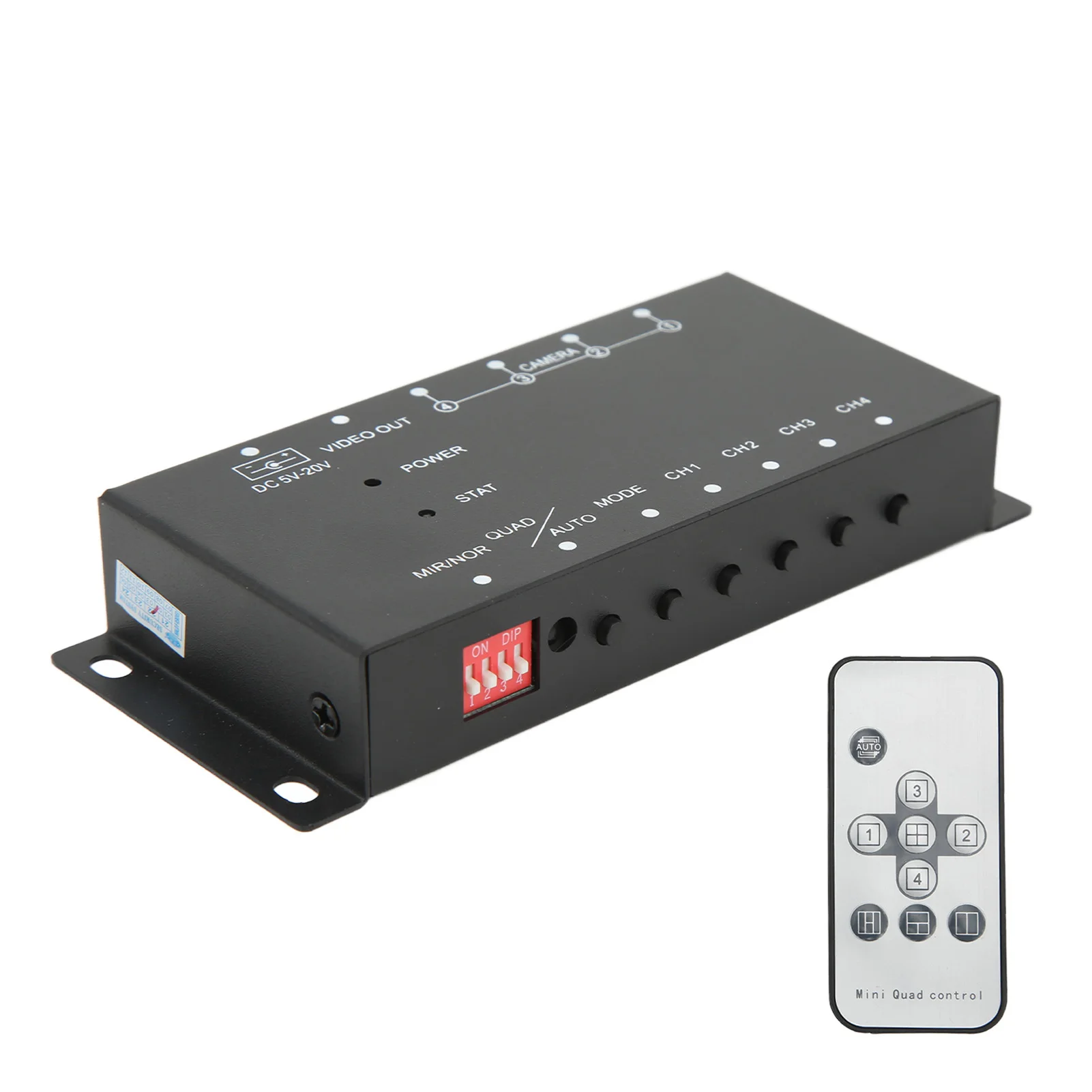 Vehicle Video Splitter Mobile Digital Video Splitter 4 Channel Mini Video Splitter 720P for Buses Tank Trucks Boats Yachts