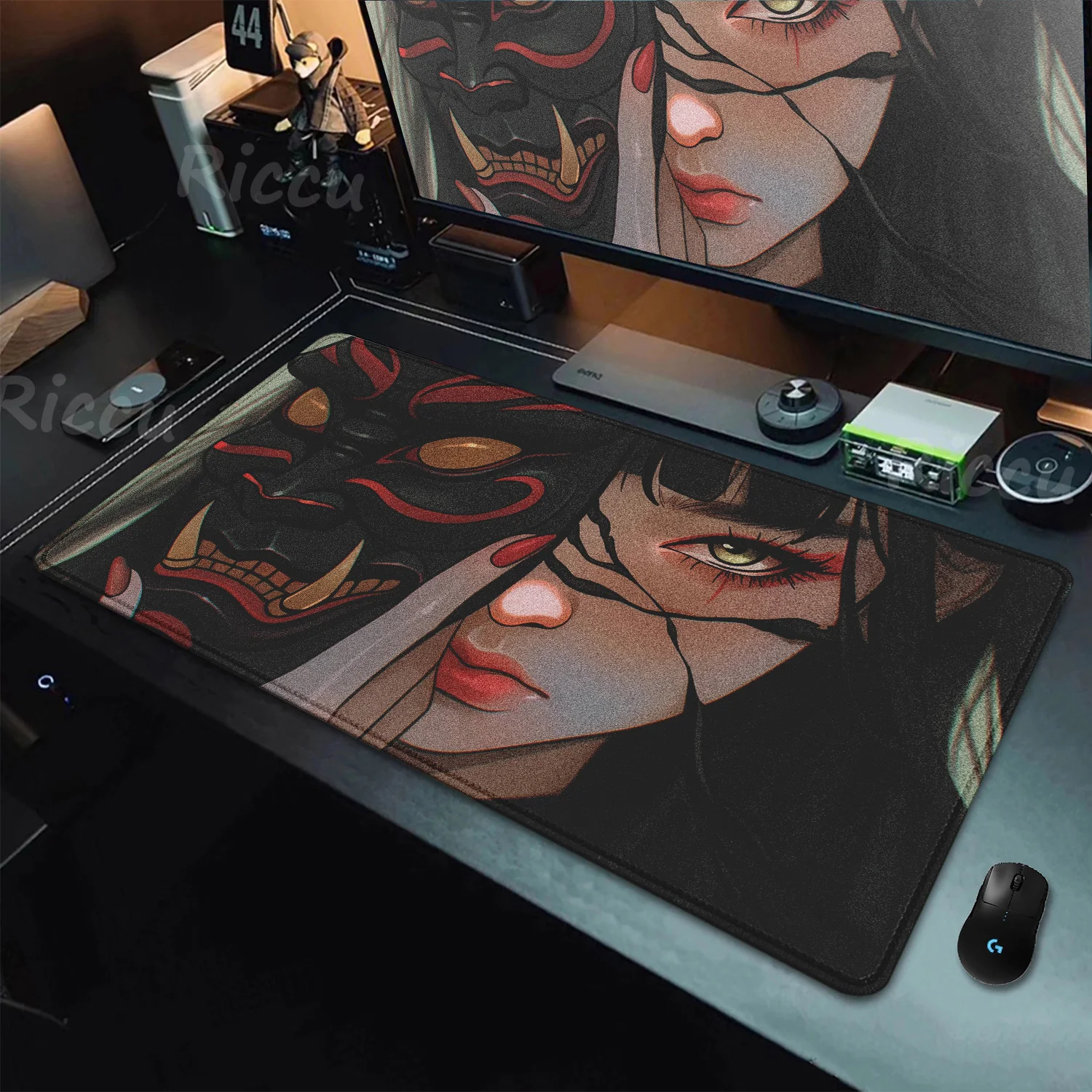 

Mouse Pad Japanese Ghost Warrior Mask Gamer HD Custom Home New Mousepad Rubber Desk Mats Soft Natural Rubber Computer Table Mat