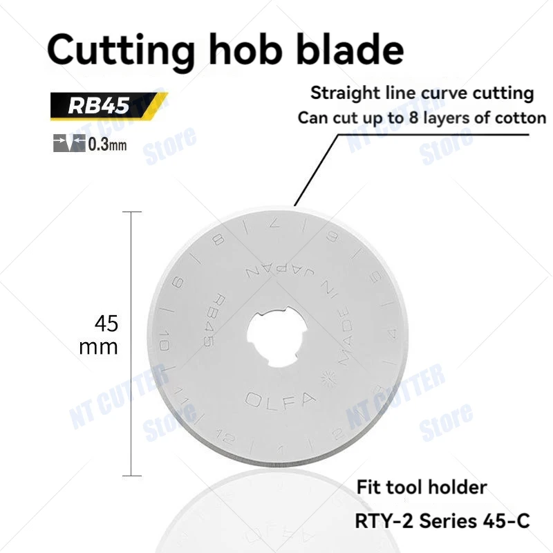 Japan original OLFA round blade 45mm blade DIY textile cutting tools SKS7 60mm/28mm/18mm Circular rotating tool replacement blade Used for: cutting