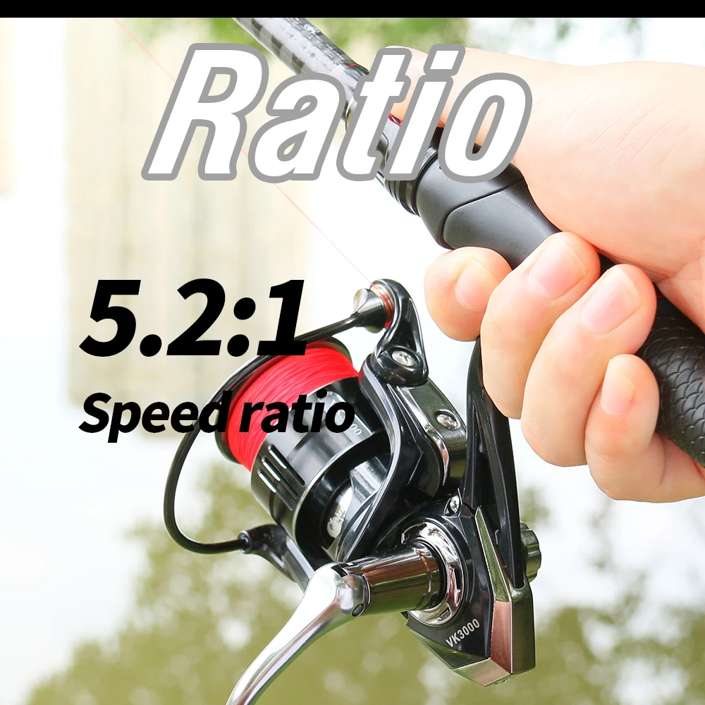 DEUKIO 15KG Max Drag Spinnrolle, Metallspule Größe 2000-7000 Angelrolle für Salzwasser, Carretilhas De Pesca Peche – Detail 9