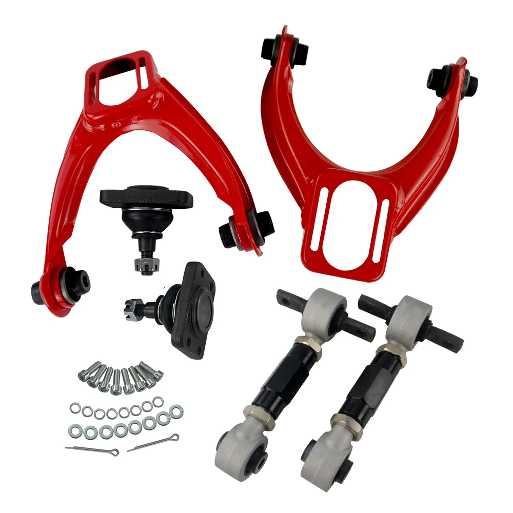 Hypertune - FRONT UPPER CONTROL ARM TUBE CAMBER KIT FOR 96-00 CIVIC  LX DX EK EJ TUBULAR + 92-00 Adjustable Rear Camber Arms