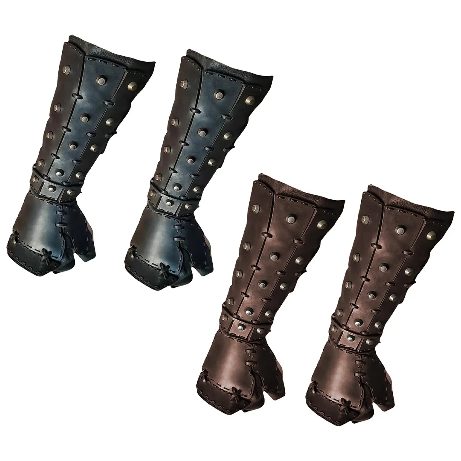 Medieval Arm Guards Retro Design Steampunk Cuff Gothic Men Bracers for Halloween