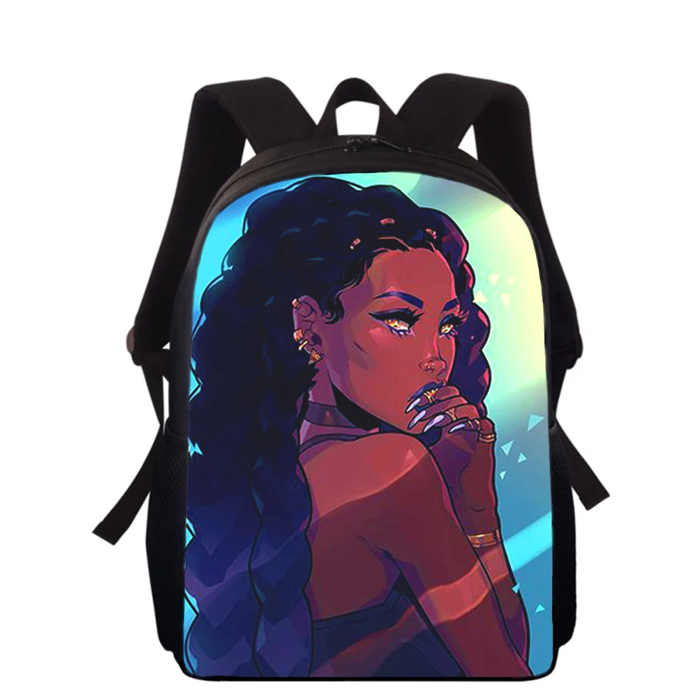 

Black girl painting Pretty 16" 3D Print Kids Backpack Primary School Bags for Boys Girls Back Pack Students School Book Bags