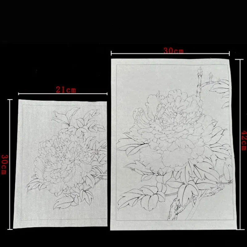 Chinese Painting Line Drafts Meticulous Brushwork Line Drawing Ripe Xuan Paper Copying Coloring Practicing Manuscripts Beginners