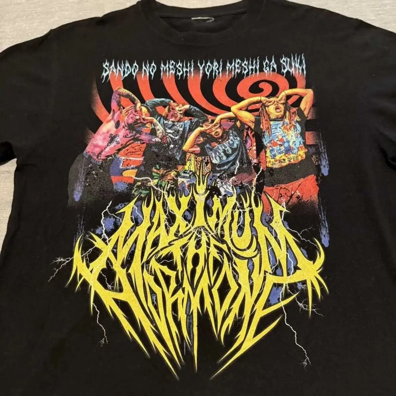 Maximum The Hormone Band Reprinted  T Shirt S 23XL vintage Washed Stretched Comfortable Top For Everyday Wear homme Soft