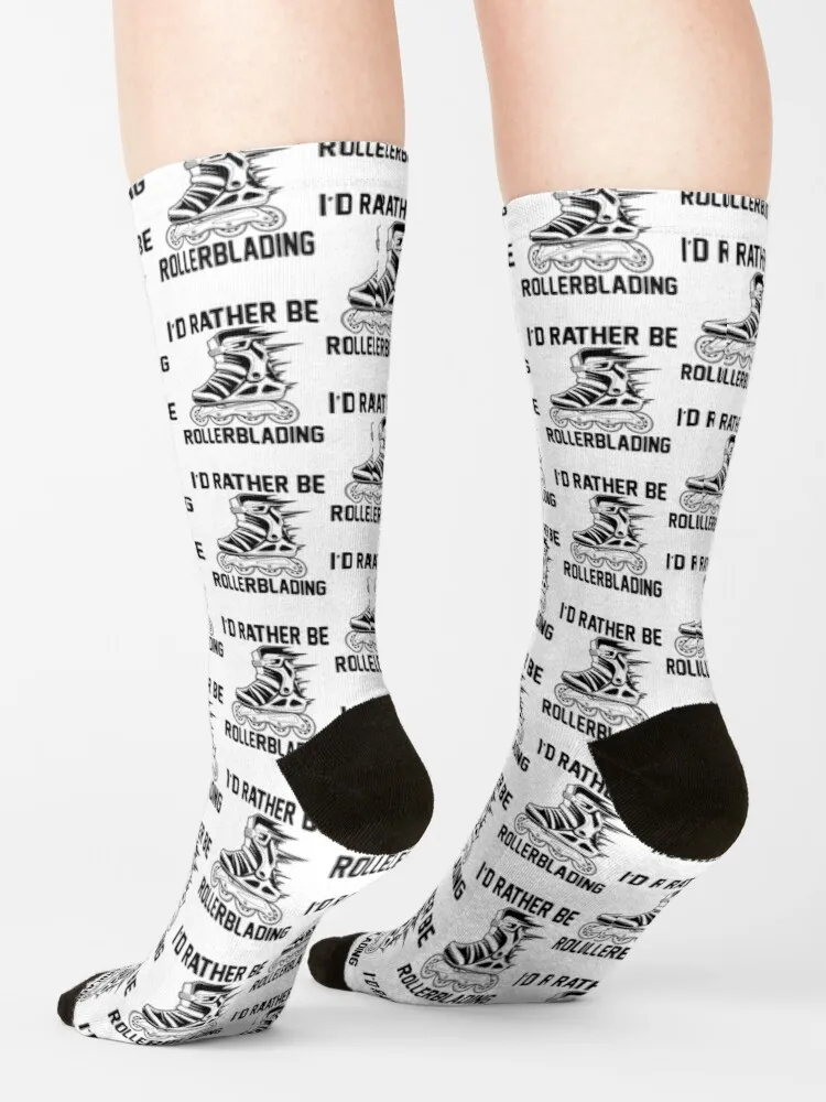 Wolałbym być Rollerblading Socks Man Socks