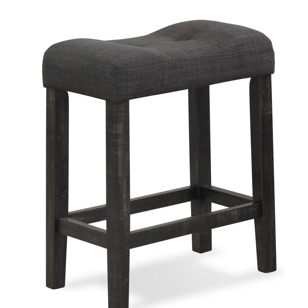 مقعد سرج بارتفاع مضاد معنقدة بزر سورا، طقم من قطعتين، رمادي