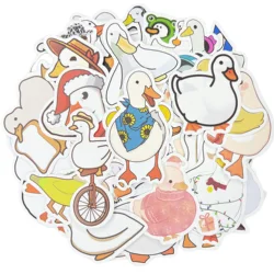 Pegatinas de grafiti impermeables para niños, calcomanías decorativas con diseño de pato bonito, 10/30/50 piezas, para taza de equipaje, portátil, teléfono, monopatín, guitarra y álbum de recortes