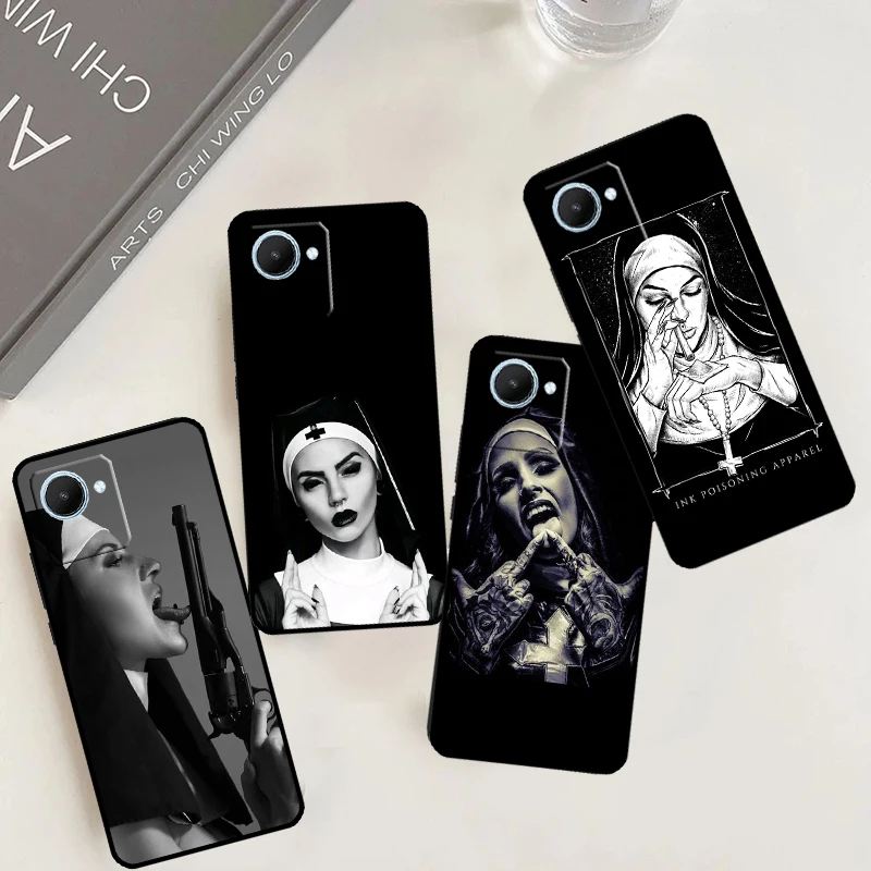 Sister Style Nun Sexy Girl For Realme 11 9 10 12 Pro Plus C55 C53 C51 C33 C31 C30 C25s C21Y C15 GT3 GT5 GT Neo5 Case