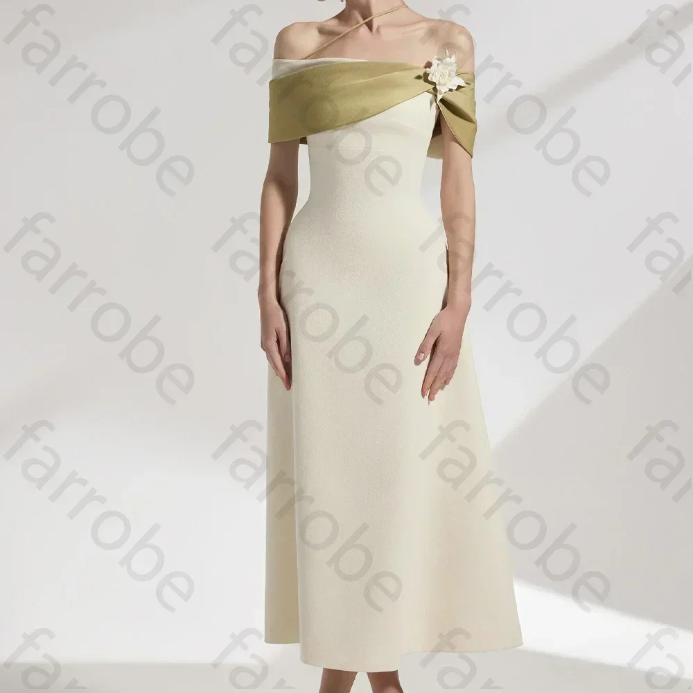 

Off-shoulder Midi Dress A-Line Evening Dresses Formal Modern Exquisite High Quality Prom Party Gowns for Women Customized