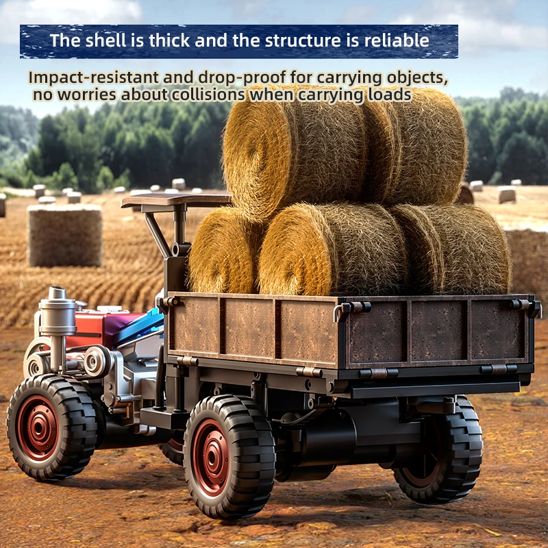 Rc Truck JJRC C8836 Handheld Tractor Remote Control Car 4Wd Simulation Radio Control Farmer Trucks Vehicle Model Toys for Boys