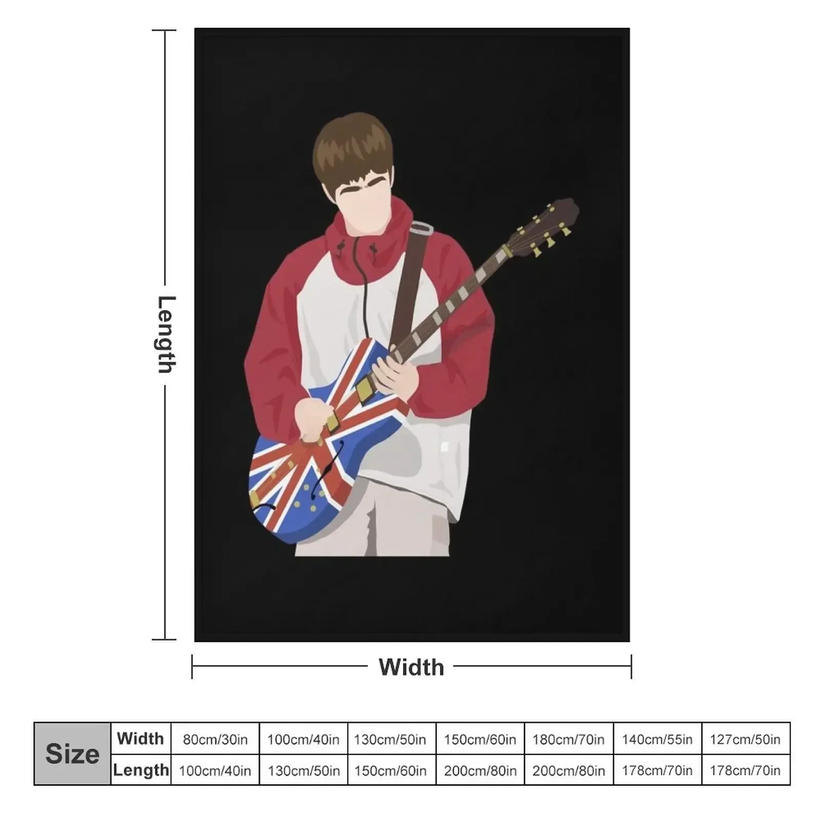 Noel Gallagher with Guitar Throw Blanket Travel Blankets For Bed Soft Beds for winter halloween Decorative Sofa Blankets