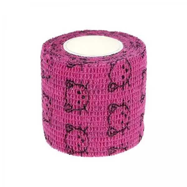 Comfortable Self Adhesive Cohesive Wrap Elastic Bandage Fixation Tape for Writing Outdoor Horse Pet