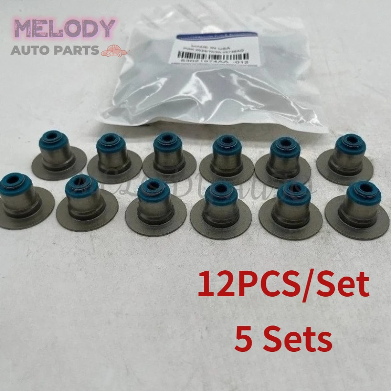 

5Sets 53021974AA 53020752AD B45909A Valve Guide Oil Seal 12PCS/Set For DODGE DURANGO RAM 1500 PICKUP For JEEP GRAND CHEROKEE