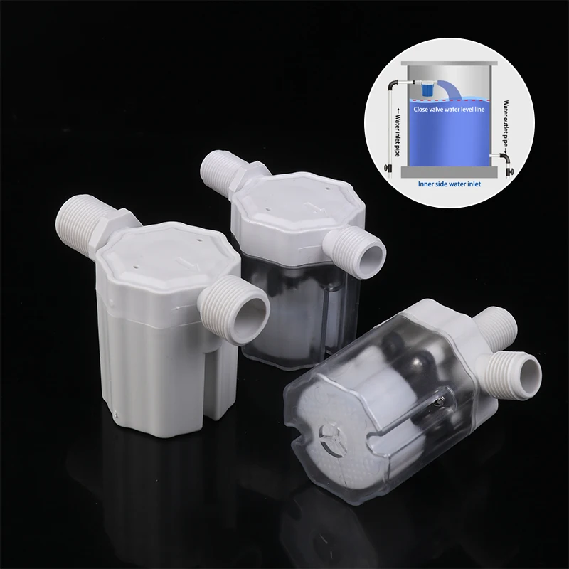 

1PC Easy To Install And Remove Efficient And Convenient Side/Top Feed 1/2" 3/4" Automatic Float Valve Water Level Control Device