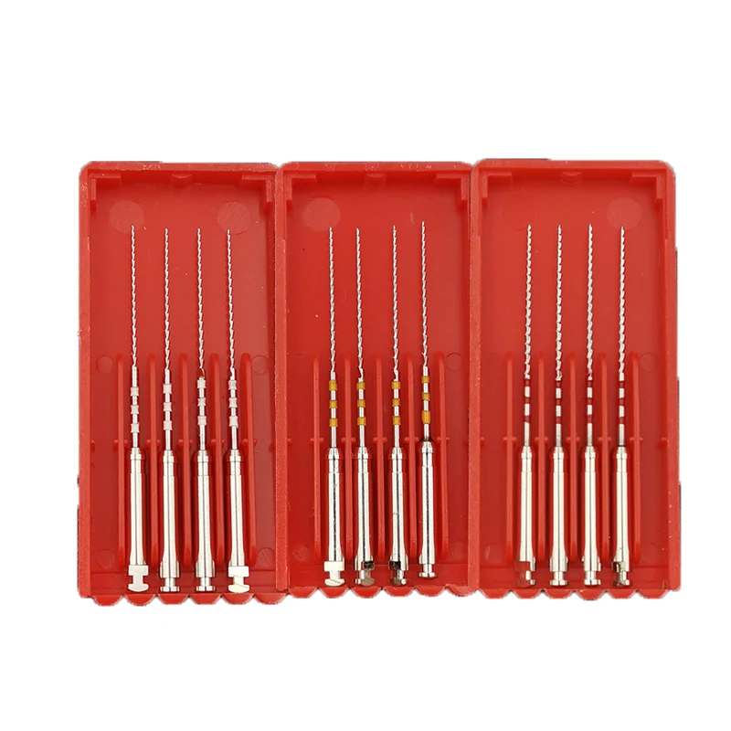 Denspay 4pcs/Box Dental Endo Files Gutta Condensor 60# 70# 80# MacSpadden Condensor Files 25-40# 21mm Endodontic Files Tool