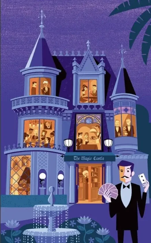 Magic Castle SHAG Josh Agle Print Art Silk Poster for Living Room Decoration Home Wall Decor Picture